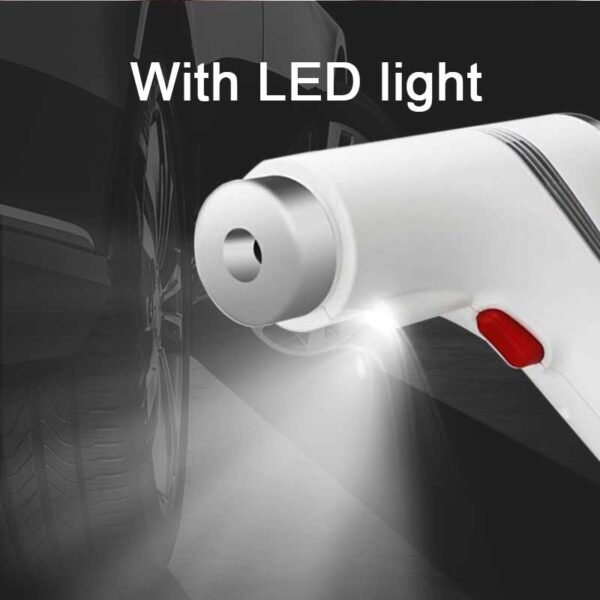 led light for portable car battery charger with air compressor