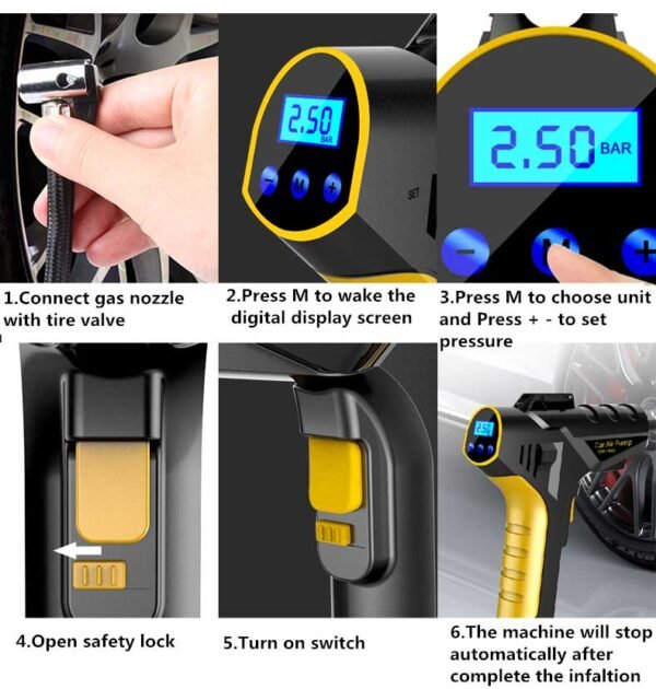 how to use car tire inflator
