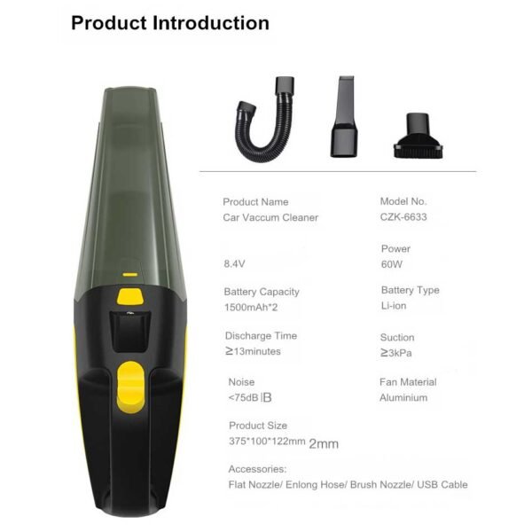 car vacuum cleaner 12v product introduction