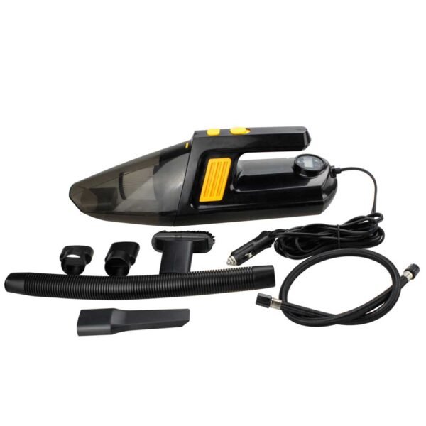 car vacuum cleaner with tire inflator accessories