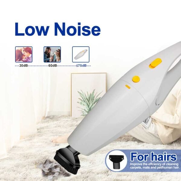 low noise compact vacuum cleaner for car